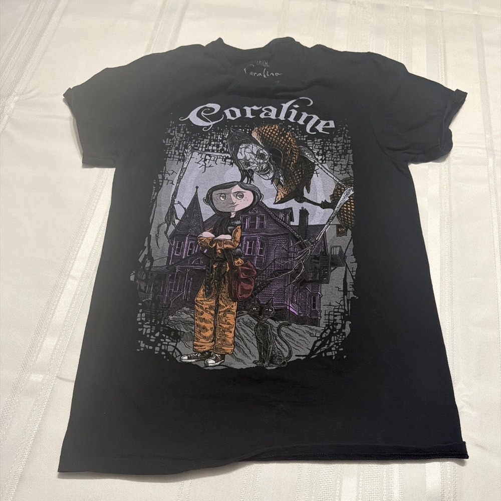 Coraline Laika Other Mother Pink Palace Graphic T-Shirt Black Small 2022